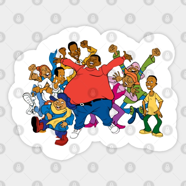 Fat Albert Gonna Have a Good Time Family Sticker by komplenan